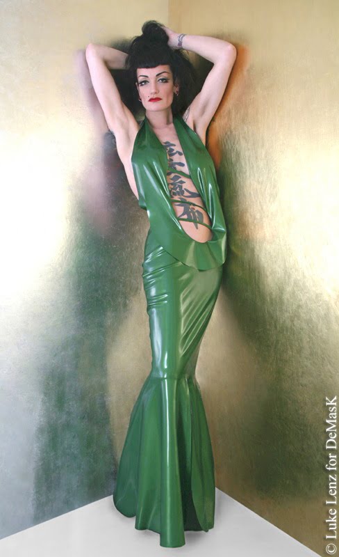 Latex Clothing - Chic N Choc Long Evening Gown - DeMasK