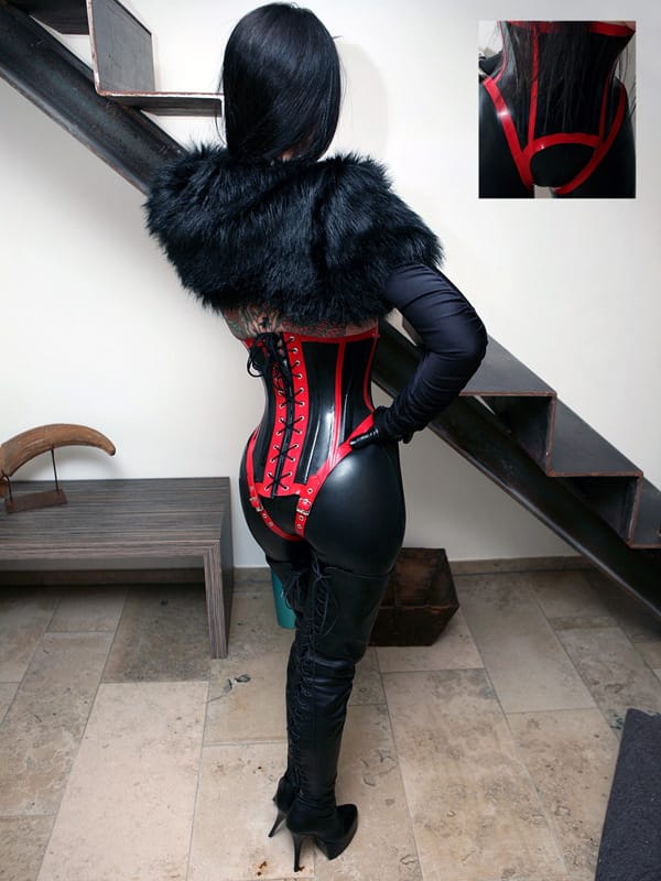 Latex Clothing - Twin Strap Leotard Corset - DeMasK