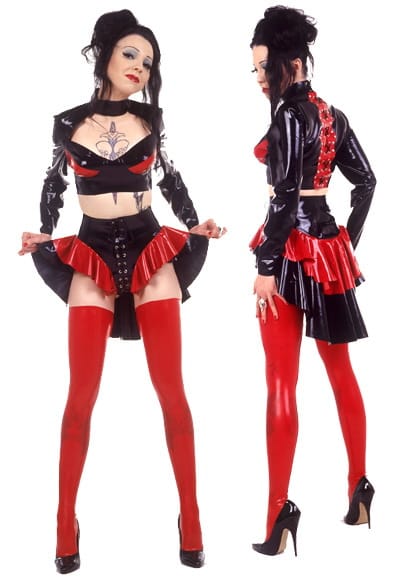 Latex Clothing - Frilly Tailed Skirt - DeMasK