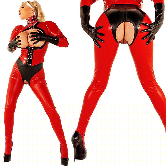 Latex Clothing - Leotard Line Leggings - DeMasK
