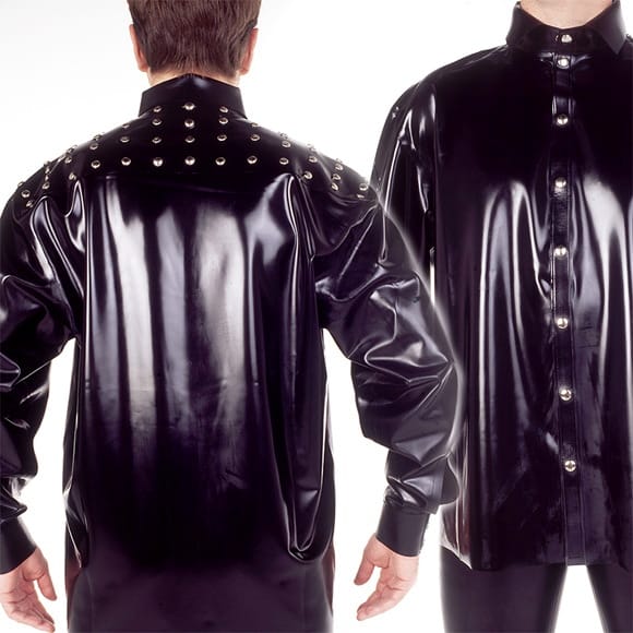 Latex Clothing - Studded Shirt - DeMasK